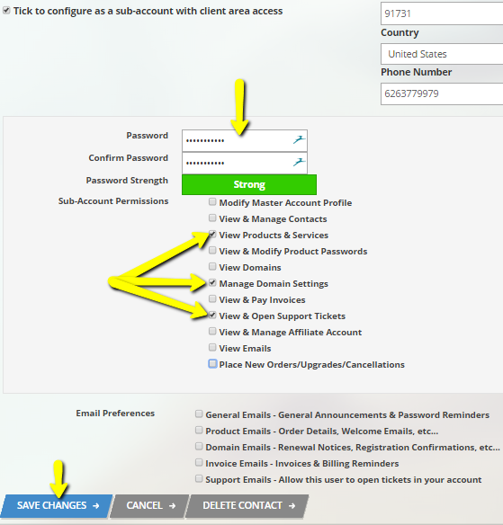 User credentials