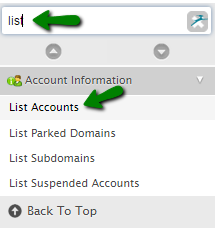 How to create cpanel account from whm step 6